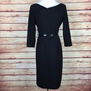 Tahari Arthur S Levine Belted Sheath Dress